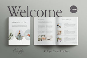 CRAFTY | Client Welcome Packet Canva Template