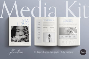 FLAWLESS | Media Kit Canva Template